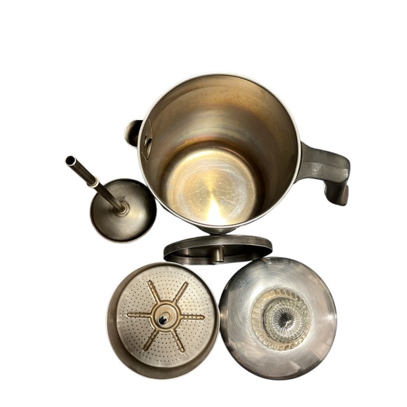 Vintage Revere Ware Percolator Coffee Pot Stainless Double Ring 1801 Glass Knob - Picture 4 of 7